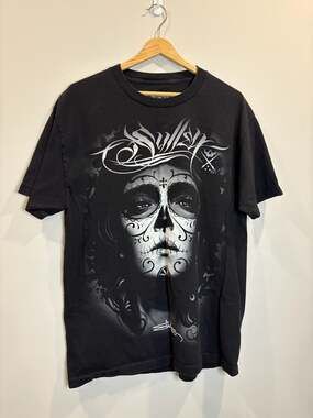 Sullen Art Collective My Love Tattoo Girl Black T-Shirt Large
